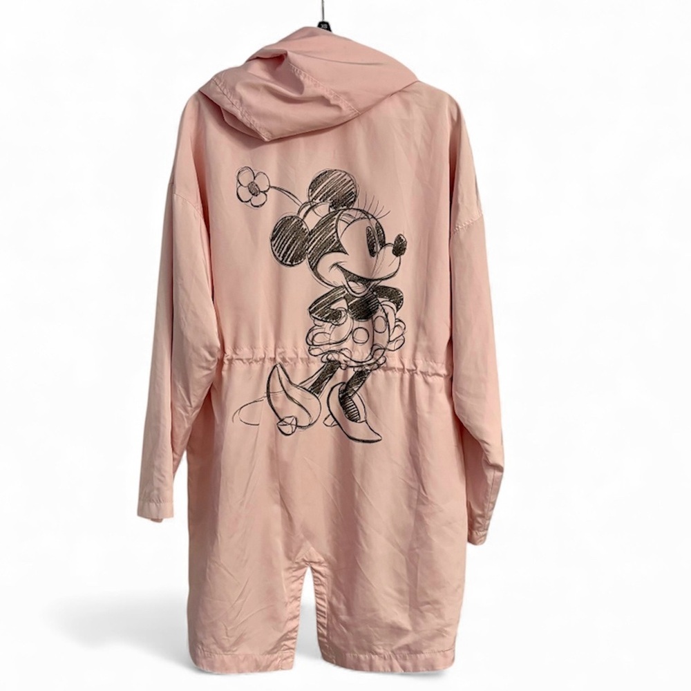 Disney Minnie Mouse Blush Pink Utility Hooded Jacket Love & Kindness Hearts - Picture 3 of 9